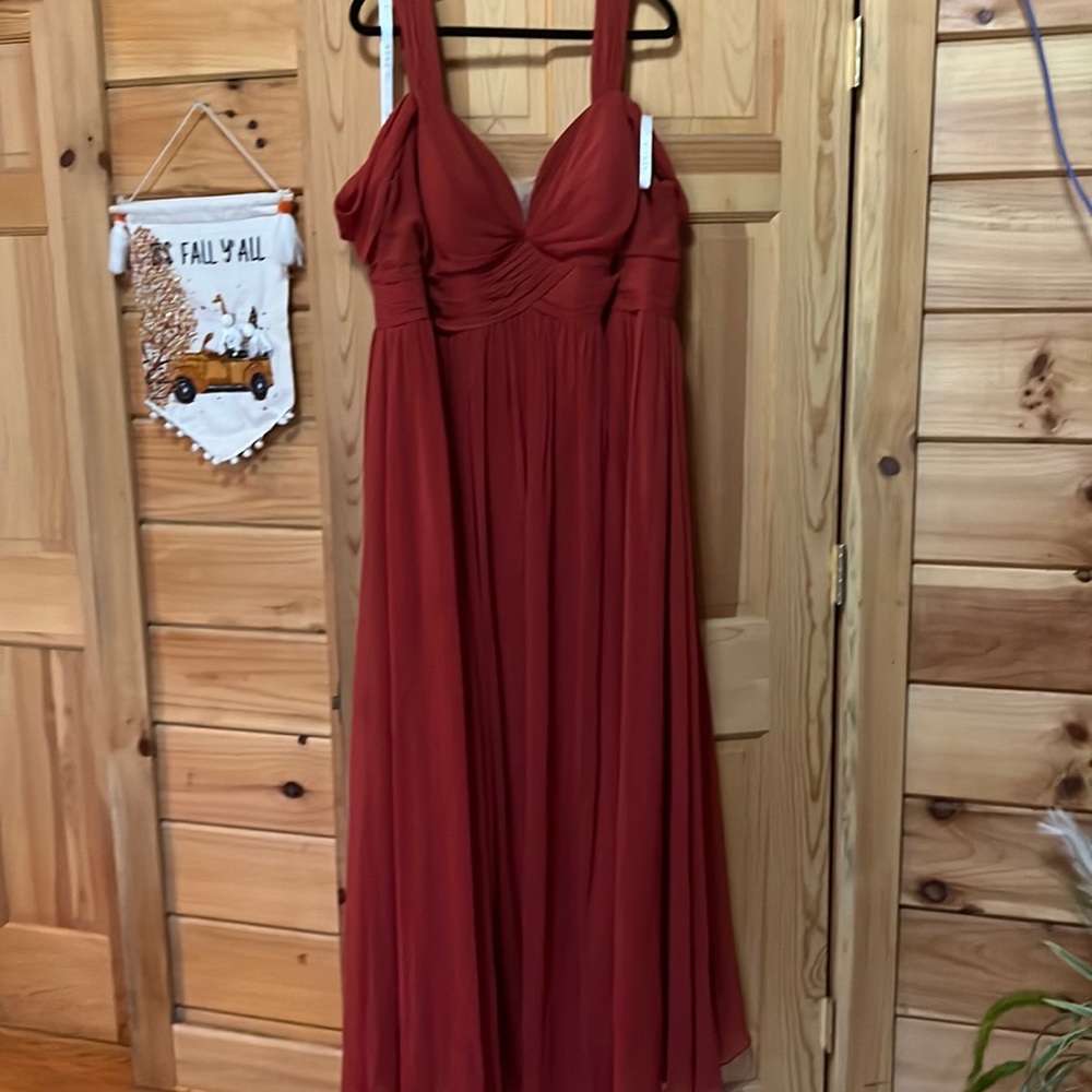 Rust Azazie wedding dress